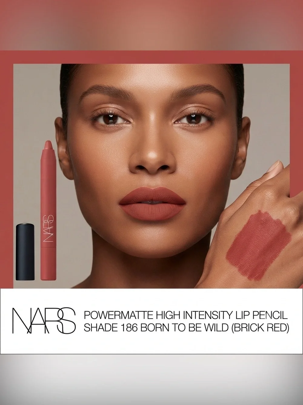 NEW✅ NARS Powermatte High-Intensity Lip Pencil •186 Born to Be Wild • New in Box